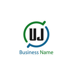 Initial Letter UJ Logo Template Design