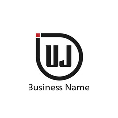 Initial Letter UJ Logo Template Design