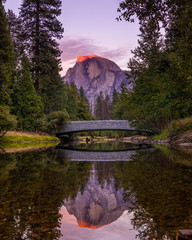Merced River Half Dome Sunset 