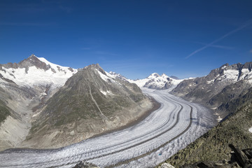 Aletsch Glacier, longest glacier in the Alps
