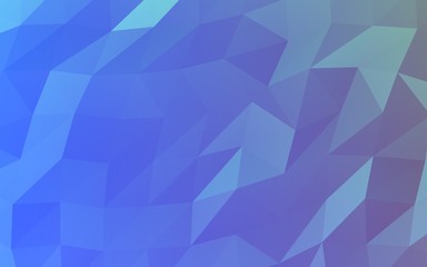 Abstract triangle geometrical blue background. Geometric origami style with gradient. 3D illustration