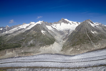 Aletsch Glacier, longest glacier in the Alps