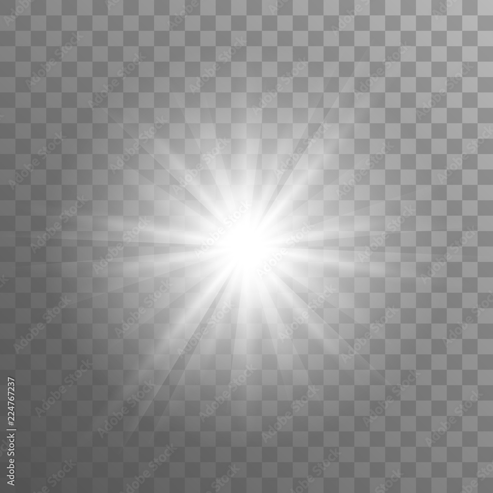 Poster vector light effect on the transparent background.