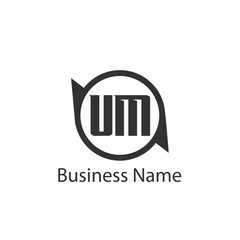 Initial Letter UM Logo Template Design