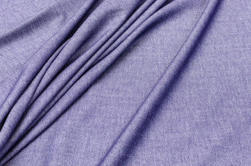 Fototapeta na wymiar Cotton fabric denim, blue for shirts