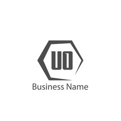 Initial Letter UO Logo Template Design