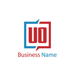Fototapeta premium Initial Letter UO Logo Template Design