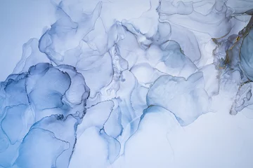 Tinte, Farbe, abstrakt. Nahaufnahme des Gemäldes. Bunter abstrakter Malereihintergrund. Stark strukturierte Ölfarbe. Hochwertige Details. Moderne abstrakte Malerei der Alkoholtinte, moderne zeitgenössische Kunst. © Mari Dein