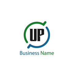 Initial Letter UP Logo Template Design