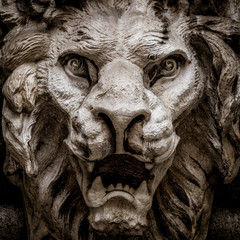 Lion-Shaped Demon head - obrazy, fototapety, plakaty
