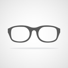 Glasses flat icon. Vector illustration