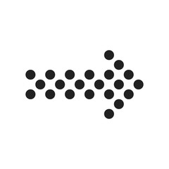 Dotted arrow. Vector illustration