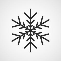 Snowflake flat icon. Vector illustration.