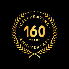 160 years design template. 160th vector and illustration