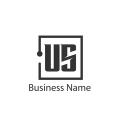Initial Letter US Logo Template Design