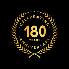 180 years design template. 180th vector and illustration