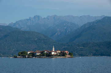 Isola dei Pescatori, fisherman island in Maggiore lake, Borromean Islands, Stresa Piedmont Italy, Europe