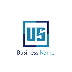 Initial Letter US Logo Template Design