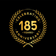 185 years design template. 185th vector and illustration