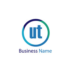 Initial Letter UT Logo Template Design