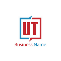 Initial Letter UT Logo Template Design