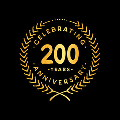 200 years design template. 200th vector and illustration