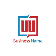 Initial Letter UU Logo Template Design