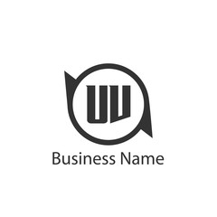 Initial Letter UV Logo Template Design