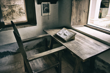 Study area of a Christian cloister.