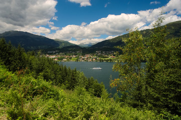 A view at Millstatter sea near the town Seeboden, Austria.