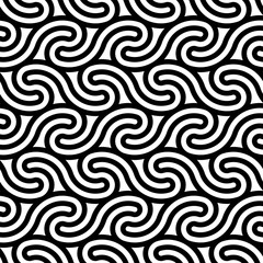 Vector geometric pattern. Seamless braided linear pattern.