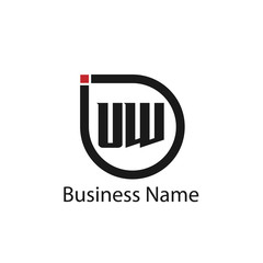 Initial Letter UW Logo Template Design