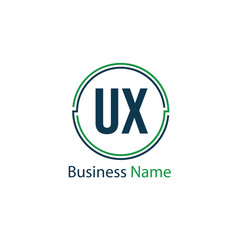 Initial Letter UX Logo Template Design