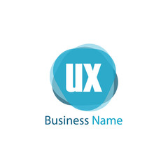 Initial Letter UX Logo Template Design