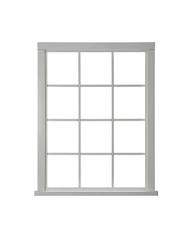 Clean modern window on white background. Architectural element
