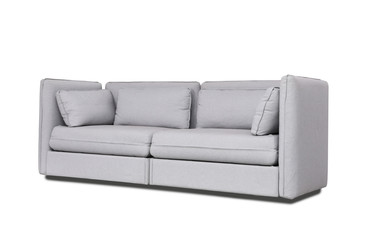Comfortable sofa on white background. Furniture for modern room interior