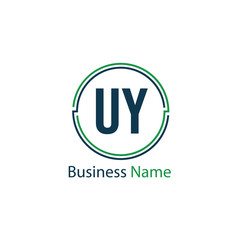Initial Letter UY Logo Template Design
