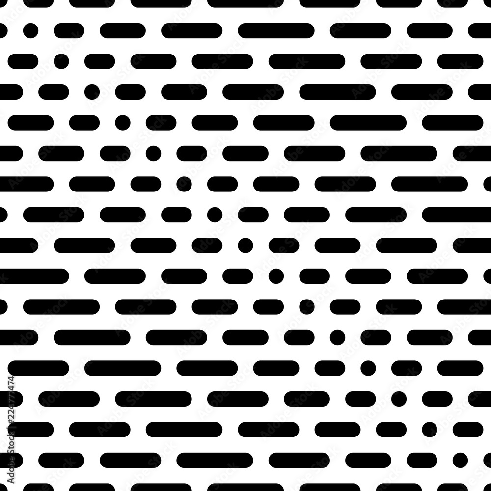 Poster Geometric pattern with round shapes. Vector seamless pattern.