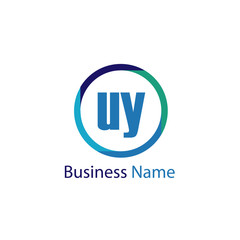 Initial Letter UY Logo Template Design