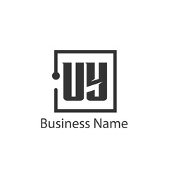Initial Letter UY Logo Template Design