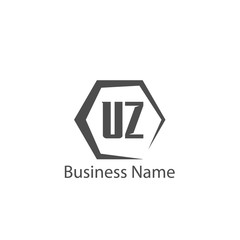 Initial Letter UZ Logo Template Design