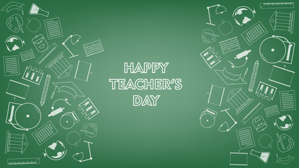 teacher's day vector drawing design illustration
