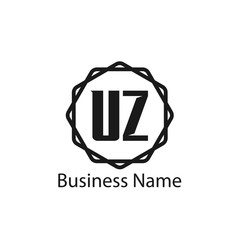 Initial Letter UZ Logo Template Design