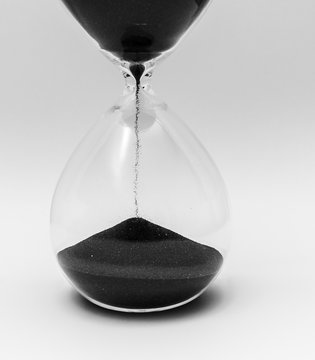 hourglass on white background