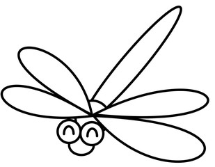 トンボ笑う(モノクロ)