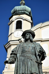 Obraz premium Cormons Friuli Venezia Giulia Italia Collio Krmin ft81090167 Massimiliano I° statua