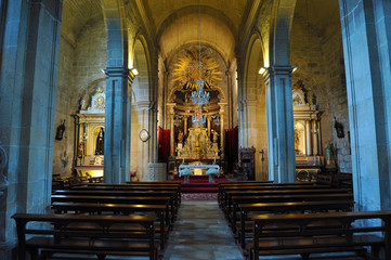 Fototapeta premium PADRON, CAMINO DE SANTIAGO, SPAIN - JULY 11, 2018: Camino Portuguese, Church of Saint James of Patron