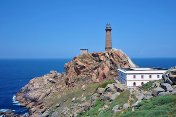 GALICIA, SPAIN - JULY 11, 2018: Lighthouse of Cabo Vilan, Costa da Morte