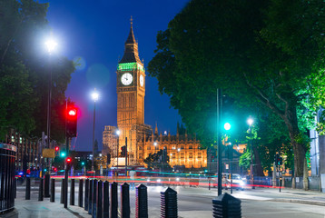 Obraz na płótnie Canvas Big Ben at night London United Kingdom uk