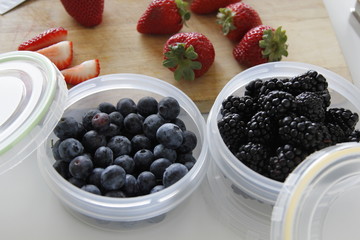 Fruits and snacks